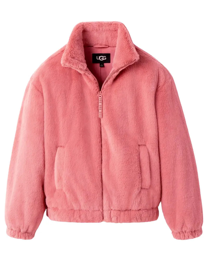 1161090 Pink Cedar Tash Faux Fur Jacket