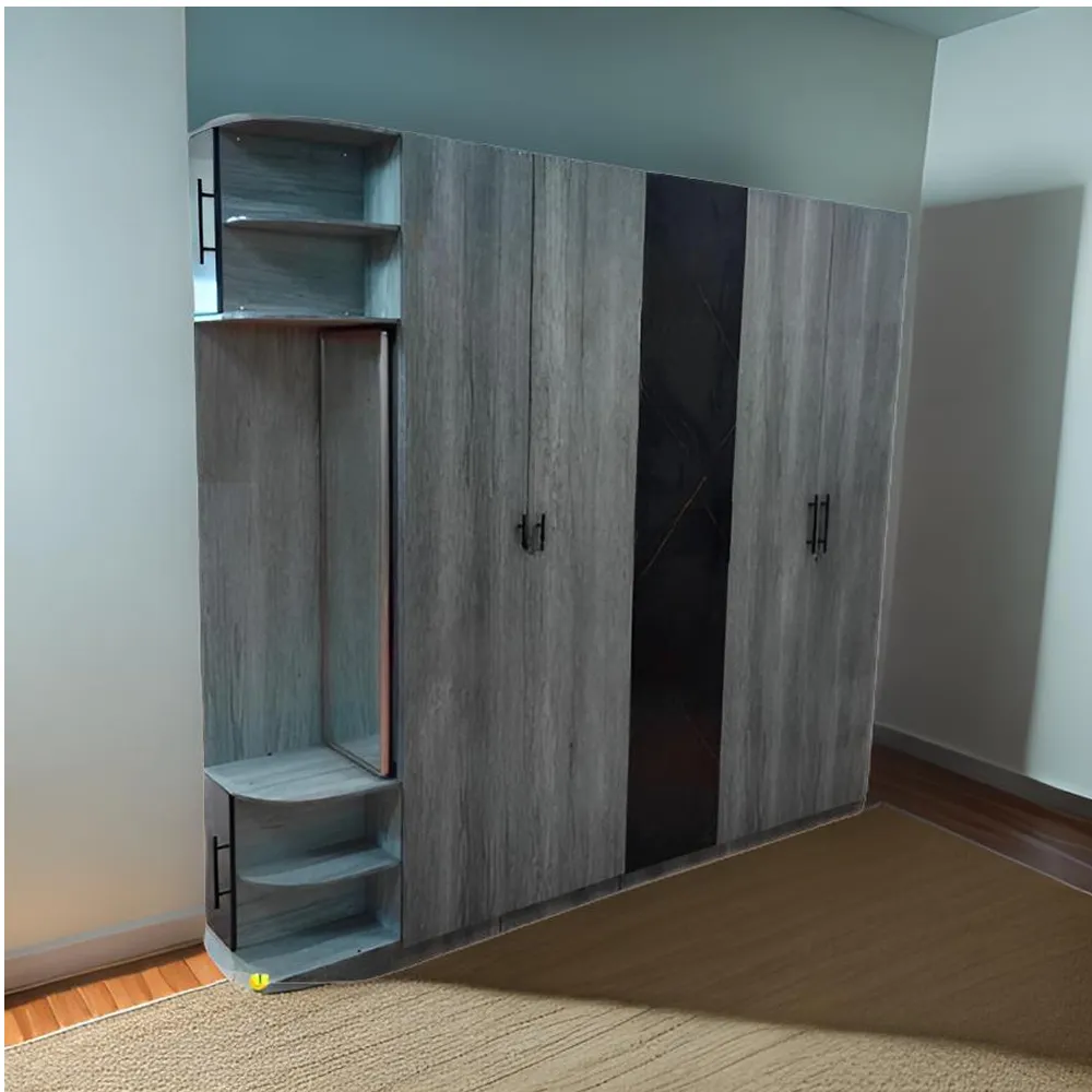 15" 4-Door Spacious Stable Wooden Wardrobe