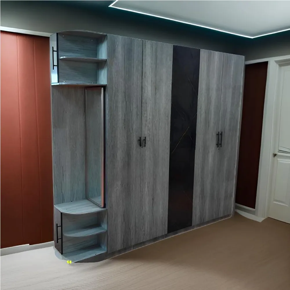 15" 4-Door Spacious Stable Wooden Wardrobe