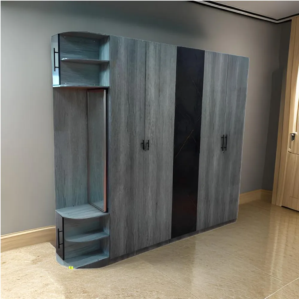 15" 4-Door Spacious Stable Wooden Wardrobe