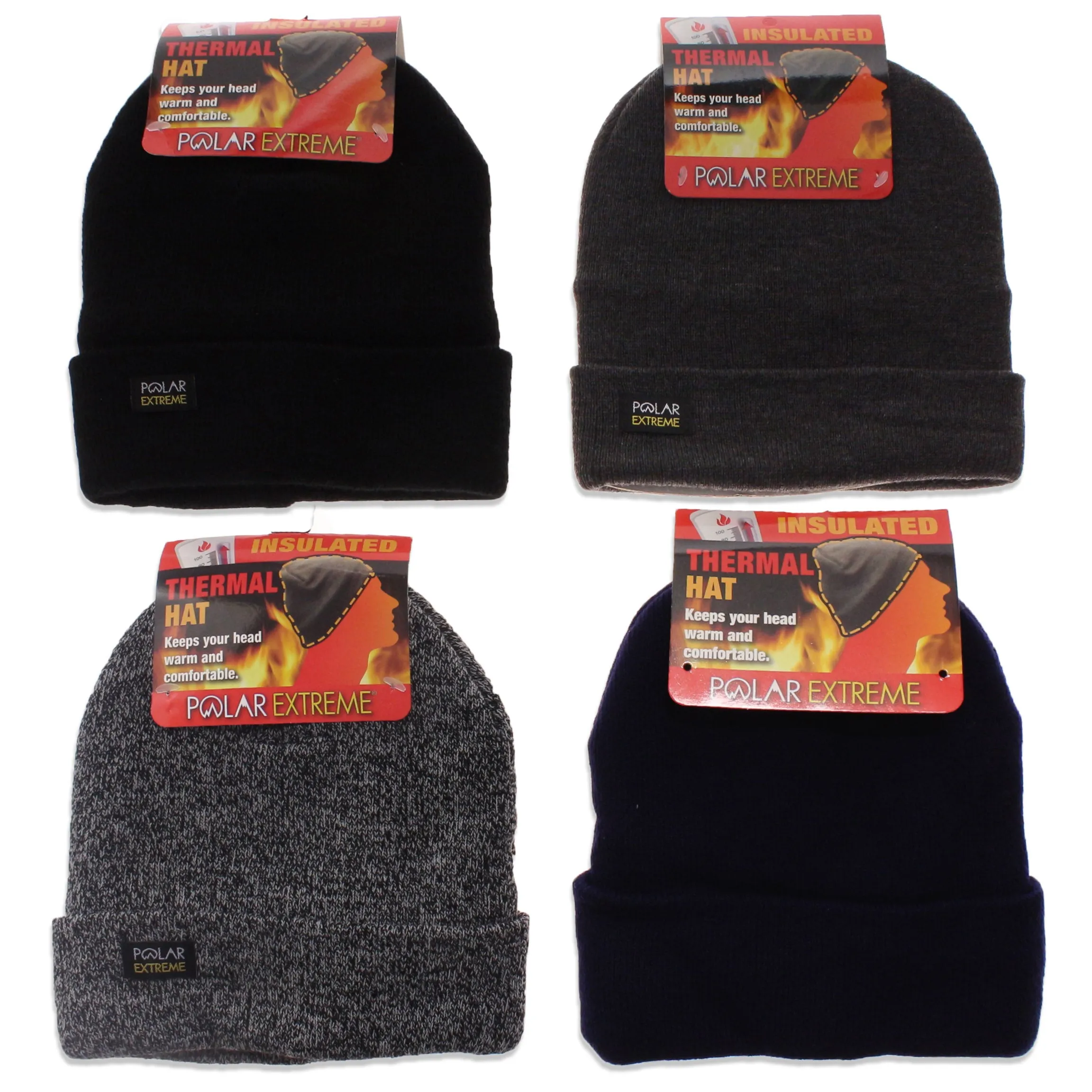 2 for $20 Polar Extreme Thermal Fleece Insulated Men's Beanie Hat