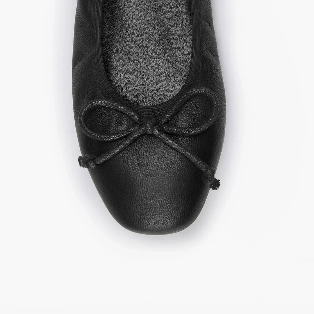 *ANAIS - black soft leather ballet pump