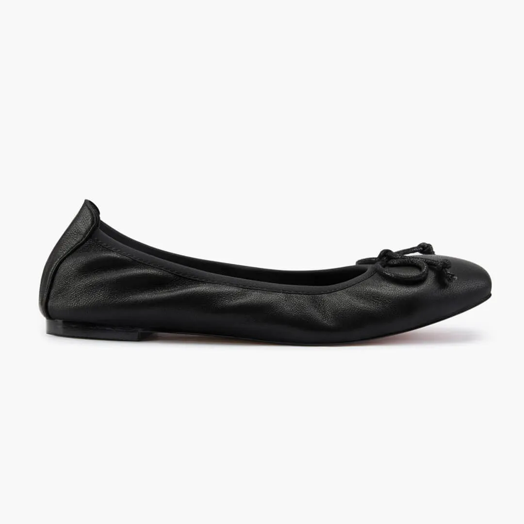 *ANAIS - black soft leather ballet pump