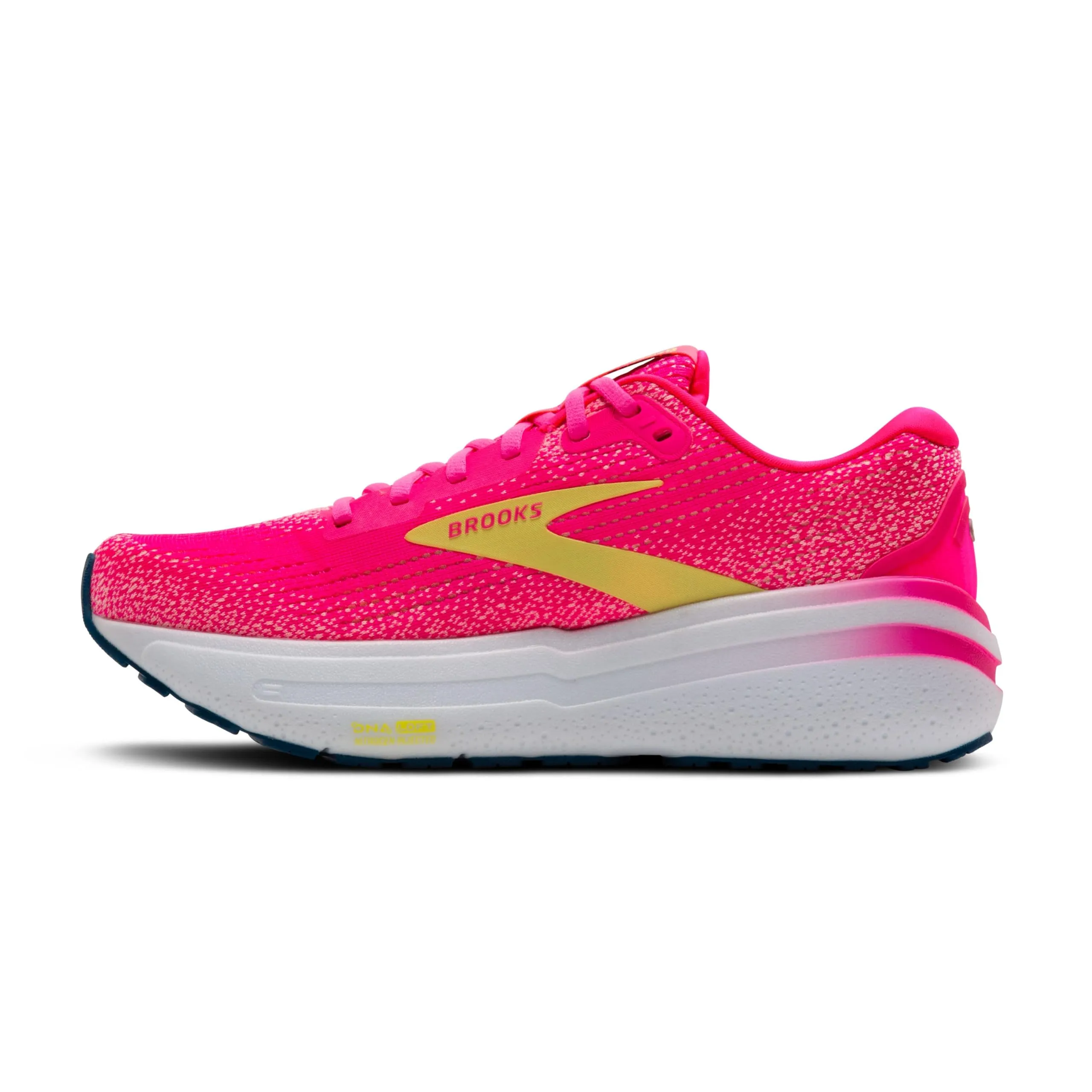 Brooks Women’s Ghost Max 2 Neutral Running & Walking Shoe - Pink/Lemon Tonic/Pink - 6 Medium