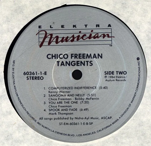 Chico Freeman Featuring Bobby McFerrin - Tangents (LP, Album) (VG )