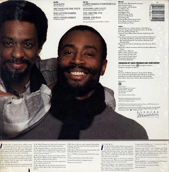 Chico Freeman Featuring Bobby McFerrin - Tangents (LP, Album) (VG )