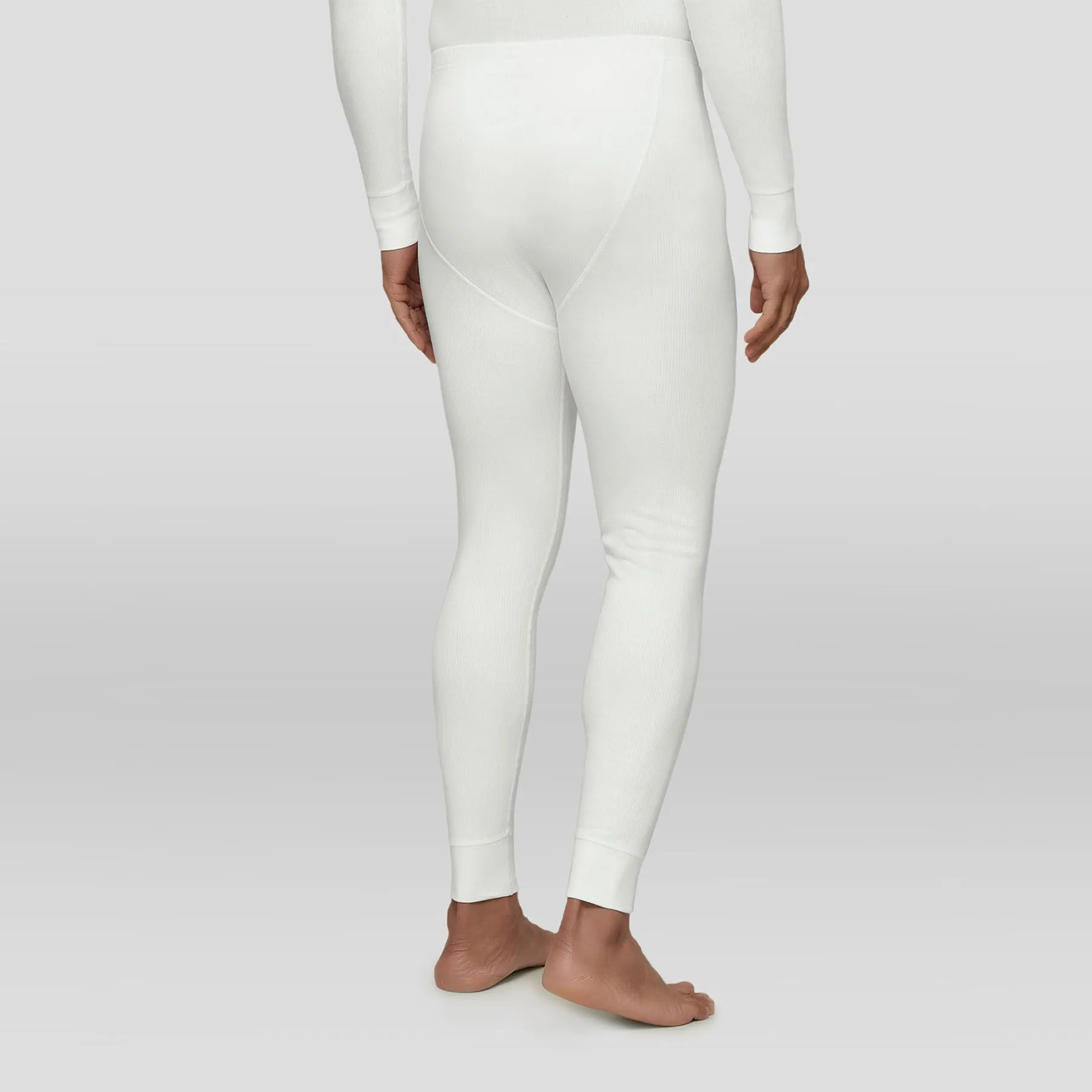 Cotton Rich Thermal Long Johns Ivory White