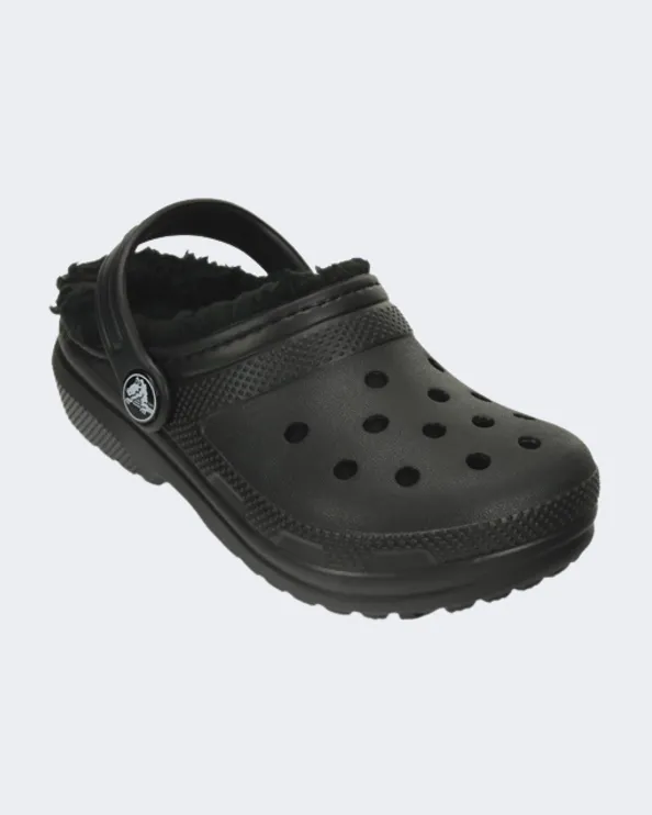 Crocs Classic Lined Clog Kids Lifestyle Slippers Black