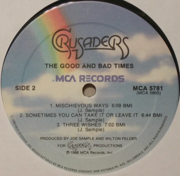 Crusaders* - The Good And Bad Times (LP, Album, Used) / Very Good Plus (VG )