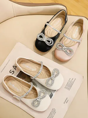 Diamond Bow Ballet Flats by Liv and Mia