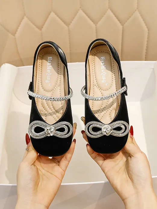 Diamond Bow Ballet Flats by Liv and Mia