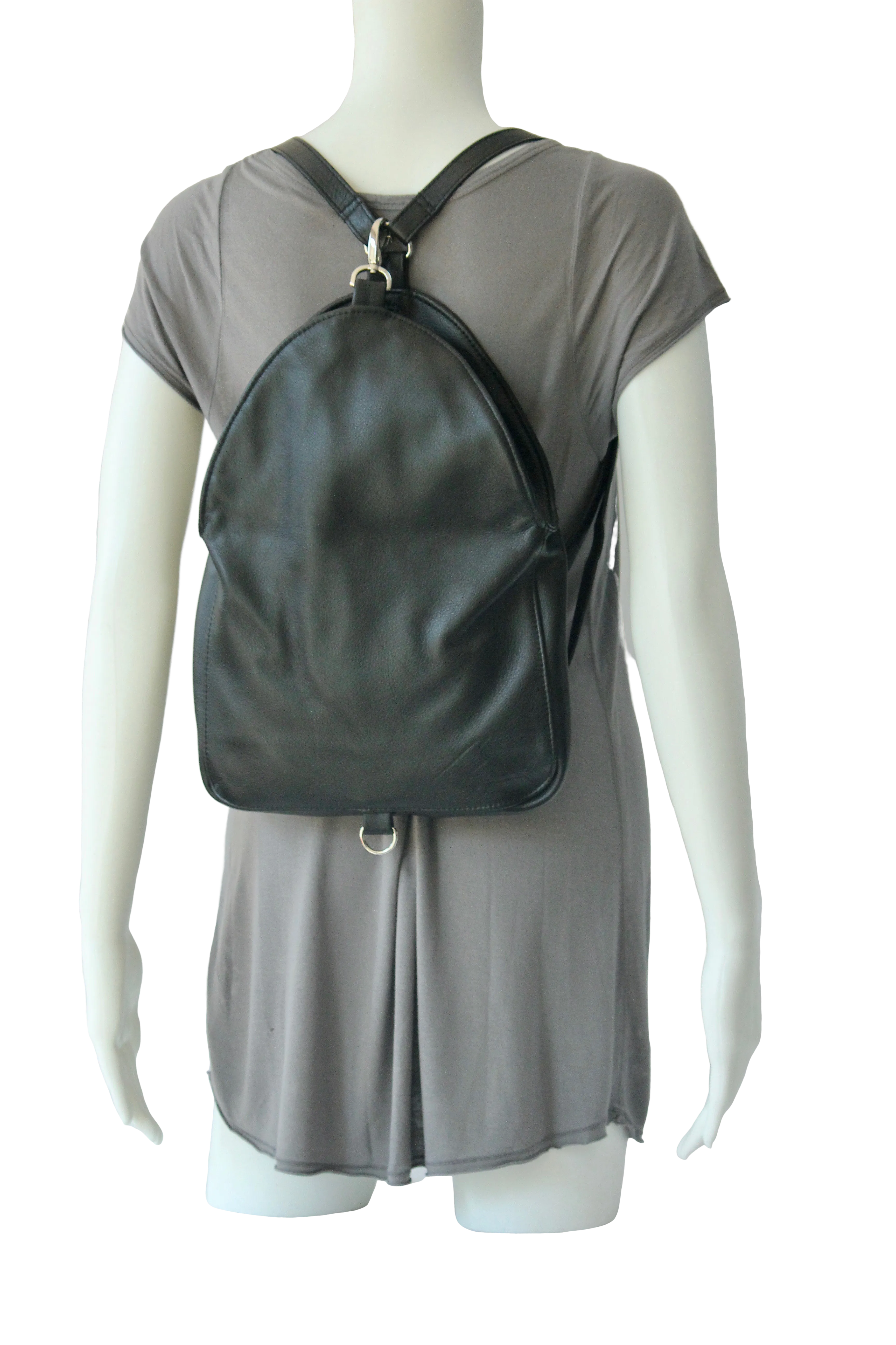 Egg Bag Backpack - Convertible Leather Backpack