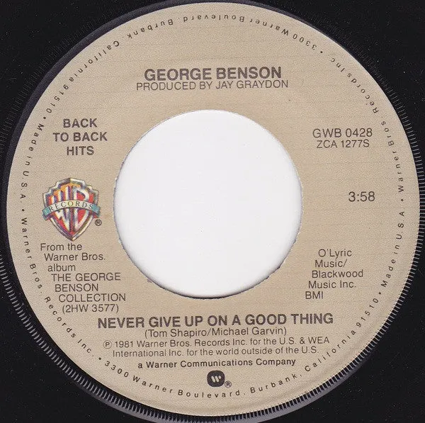 George Benson - Turn Your Love Around / Never Give Up On A Good Thing (7", RE) (VG )