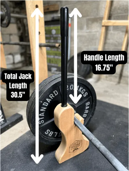 Guitar Themed Jacked Stand by Micro Gainz Wooden Deadlift Jack, Used for Olympic Barbells