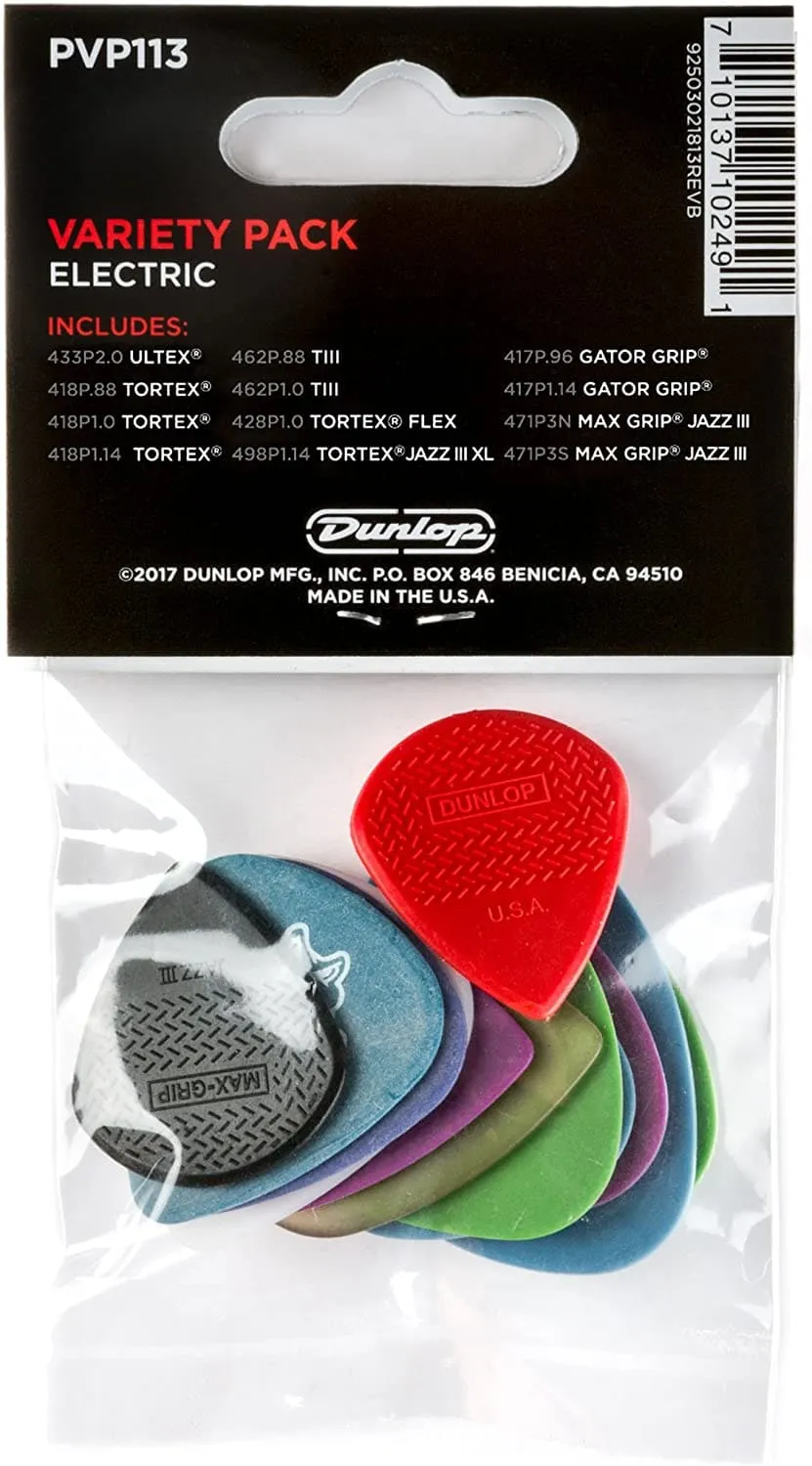 Jim Dunlop PVP103 Jazz III Variety Plectrum Pack