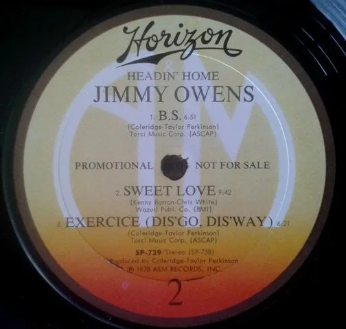 Jimmy Owens - Headin' Home (LP, Album, Promo) (VG )