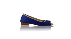 Kate Peeptoe 20mm Ballet - Dark Blue Linen