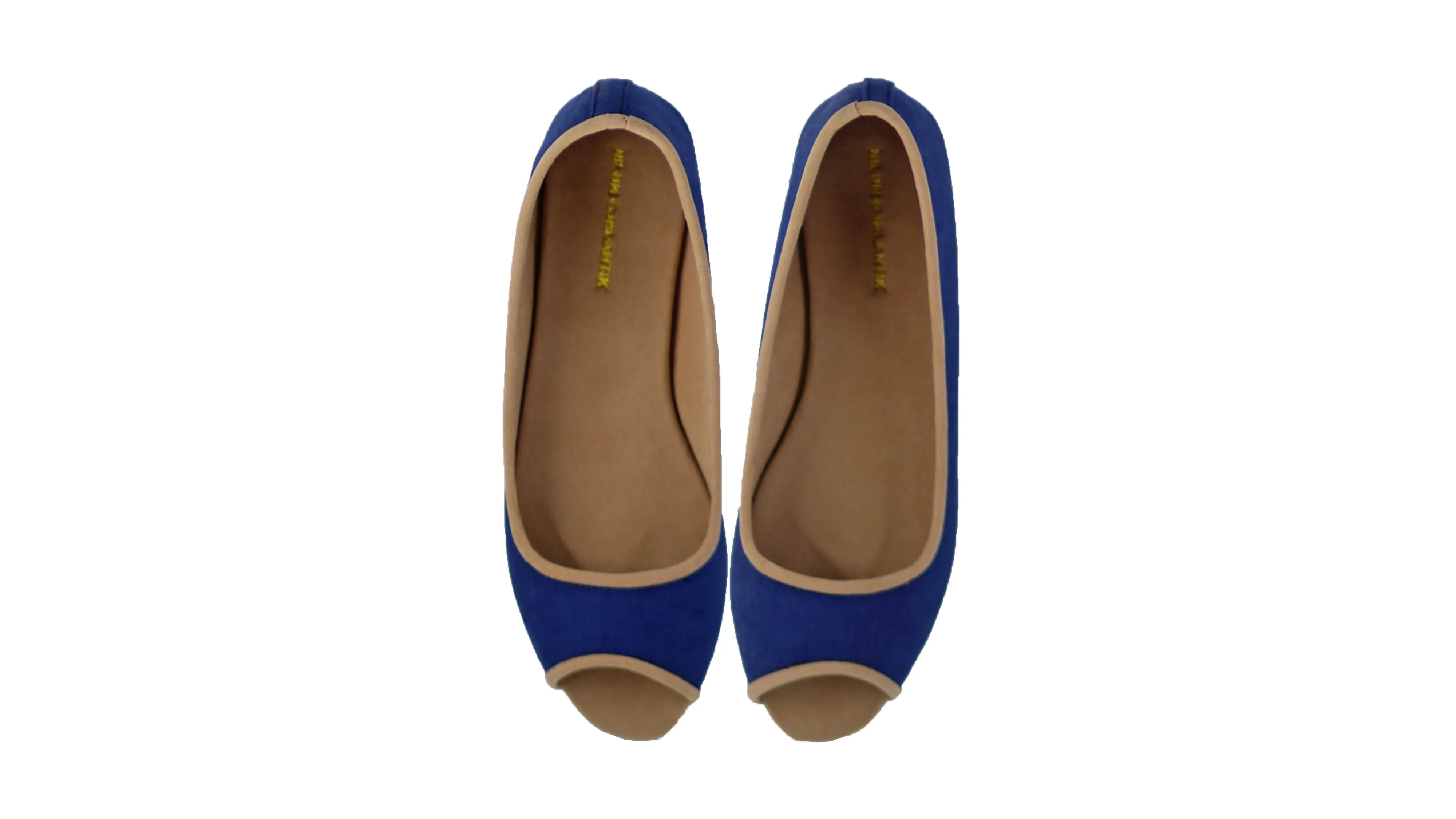 Kate Peeptoe 20mm Ballet - Dark Blue Linen