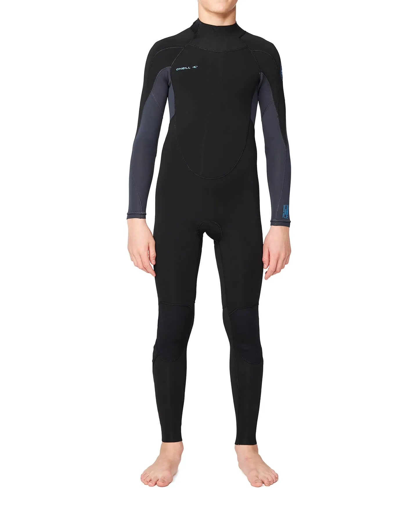 Kid's Defender 3/2mm Steamer Back Zip Wetsuit - Black Gunmetal