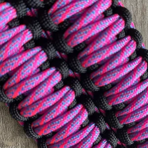 Krawlergrips Helix Baby Blue Neon Pink Paracord Grab Handle