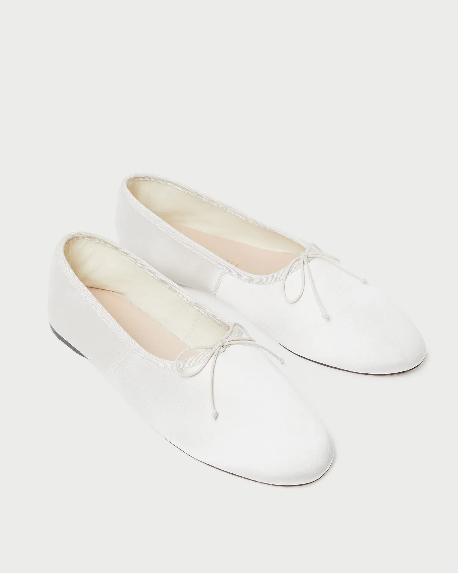 Landon Cream Satin Ballet Flat