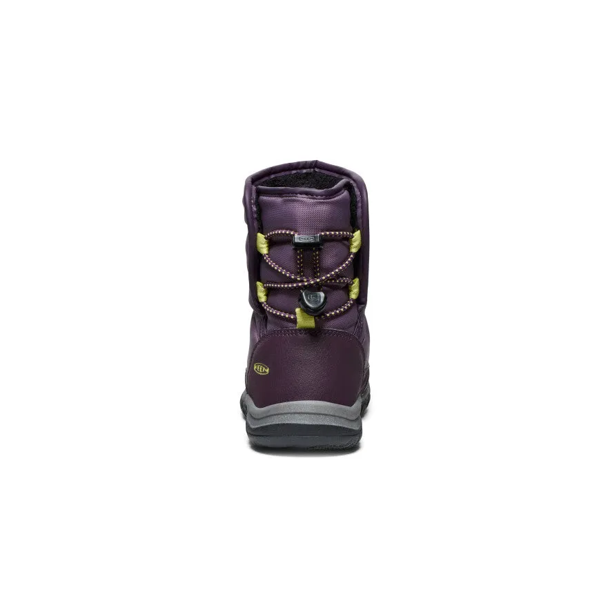 Little Kids' Puffrider Waterproof Winter Boot  |  Black Plum/Daiquiri Green