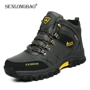 Men Winter Snow Boots Waterproof Leather Sneakers Super Warm Boots