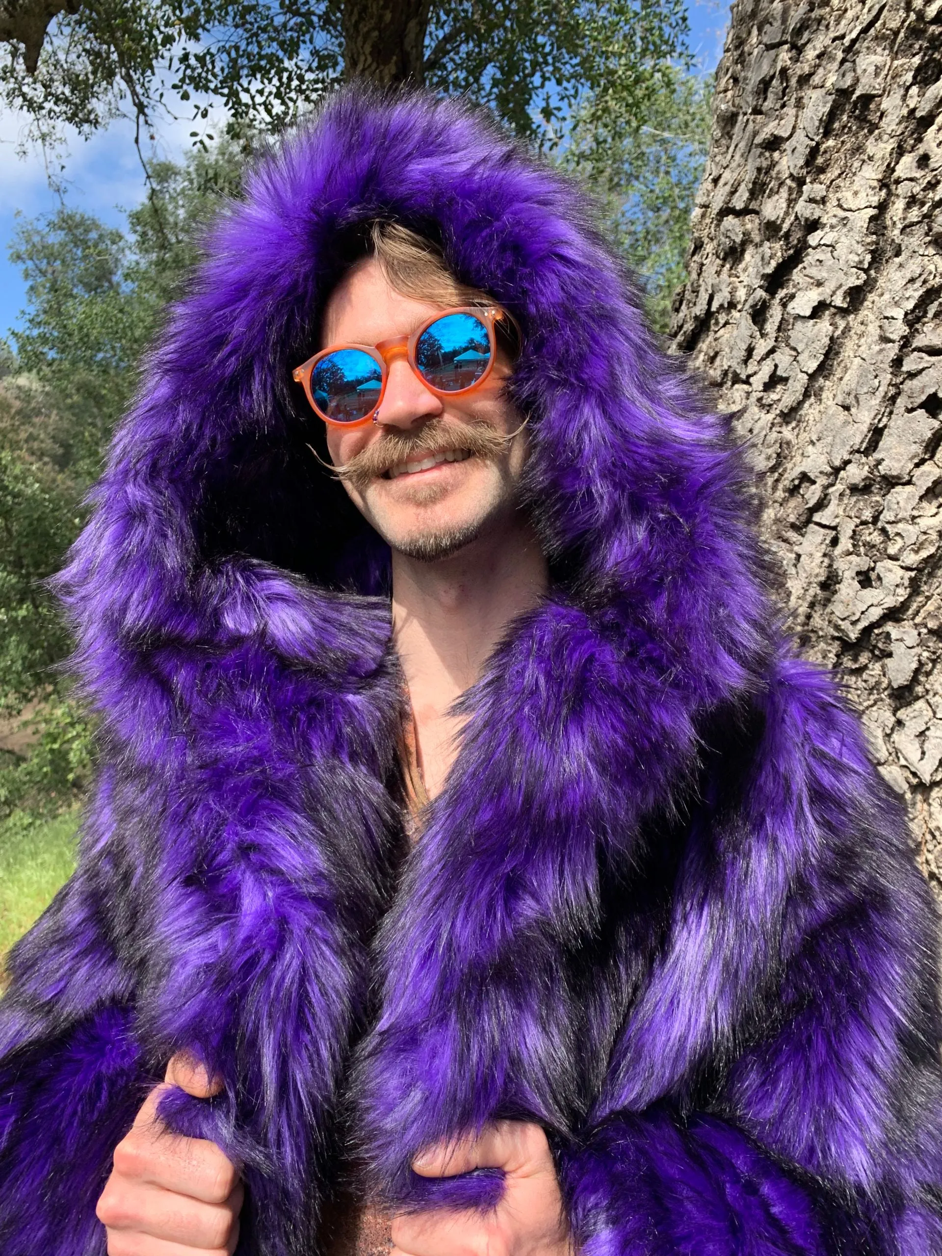 Men's Desert Warrior Coat in "Purple Wolf"