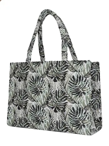 MINI WESST Multi Casual Fabric Graphic Tote Bag (Multi-Color_MWTB128PR)