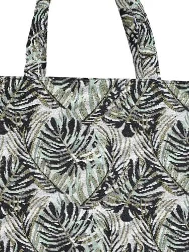 MINI WESST Multi Casual Fabric Graphic Tote Bag (Multi-Color_MWTB128PR)