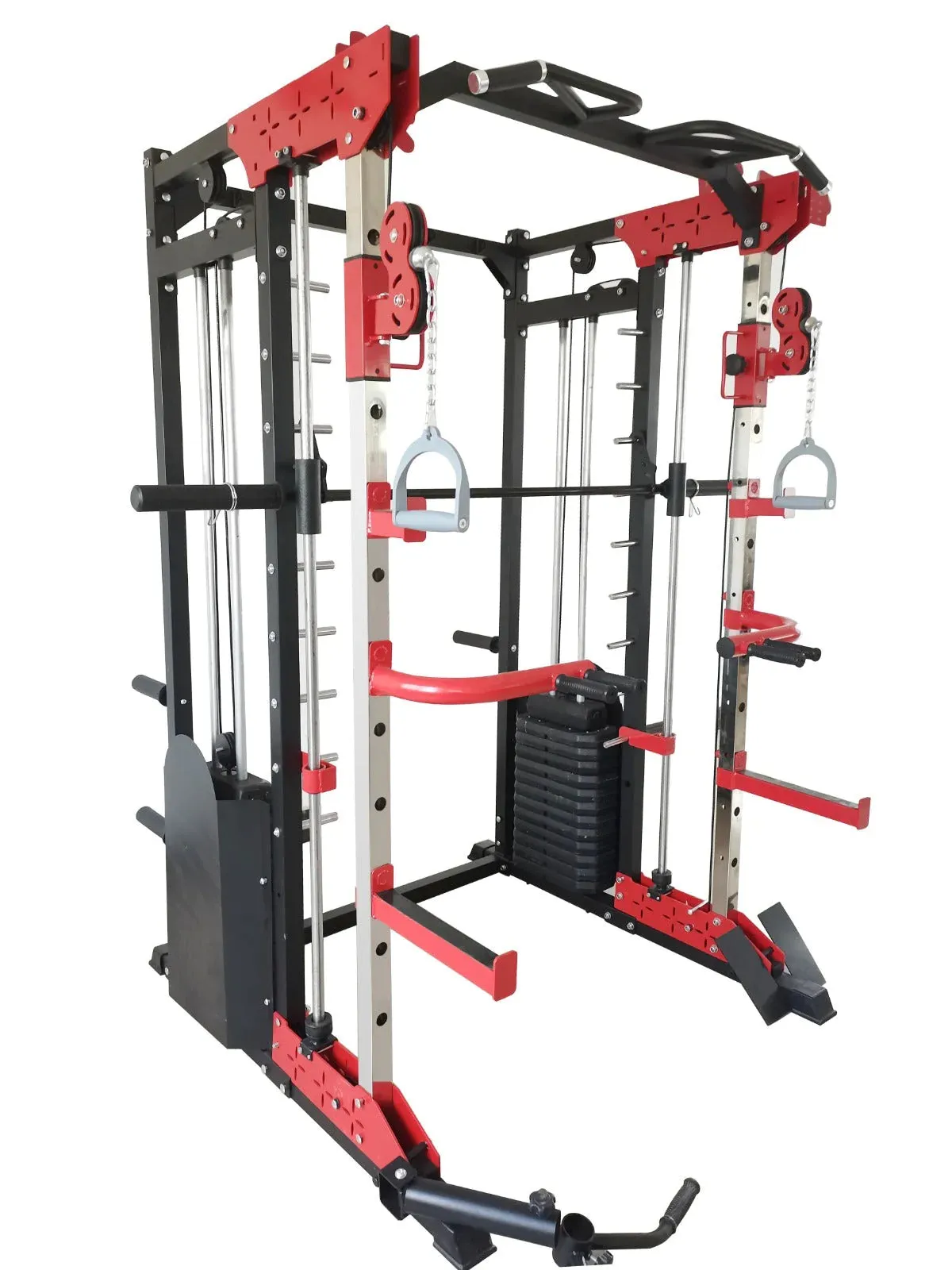 Multi-functional Smith Machine   Cable Crossover with Weight Stack (Squat Rack)