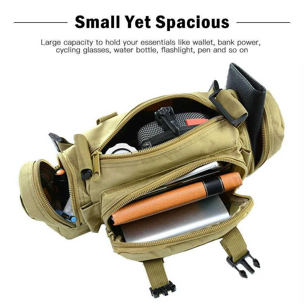 Multi-functional Waist Pack Bike Front Handle Bag Fishing Tackle Sling Bag Photography Training Utility Shoulder Backpack