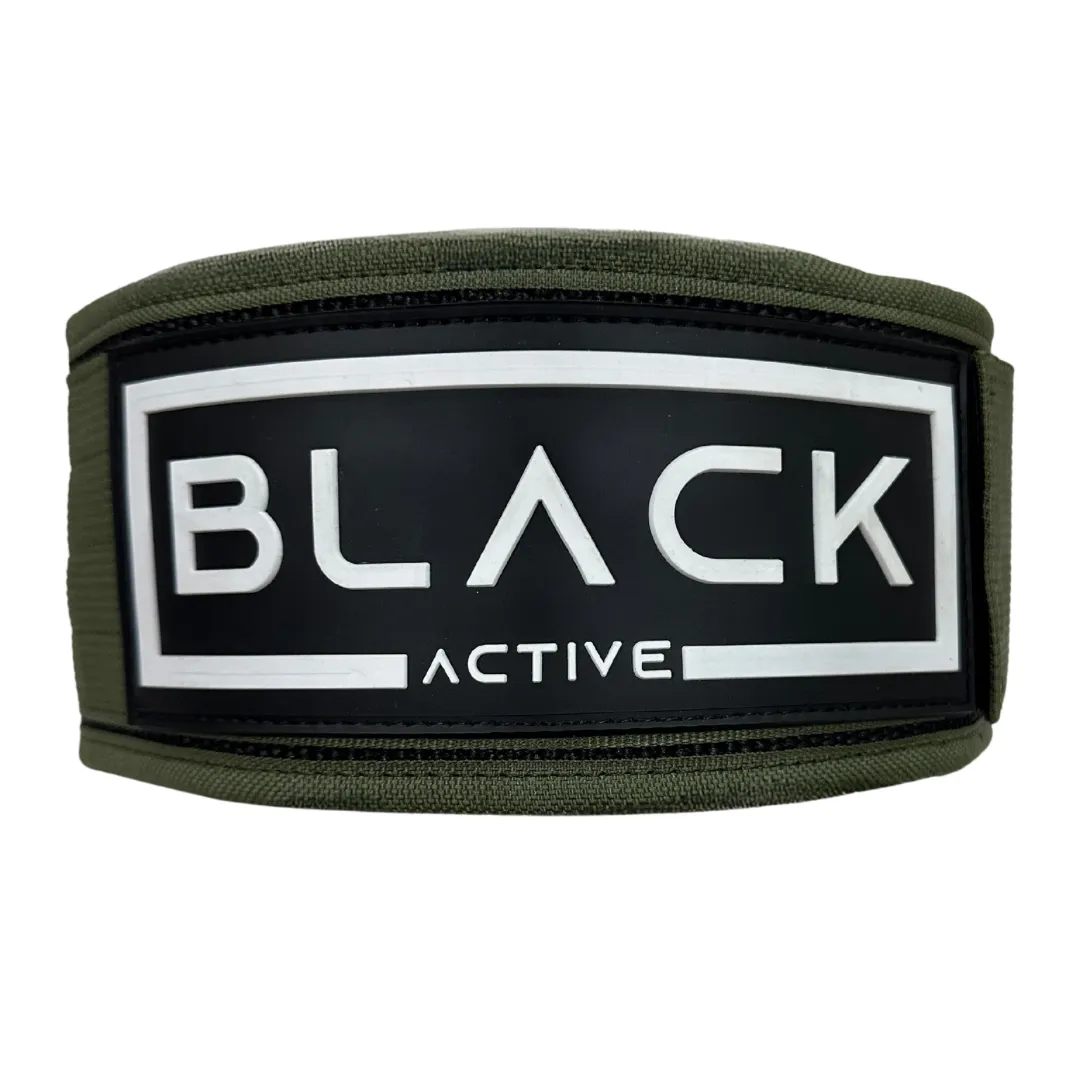 Nylon Weightlifting Belt Green