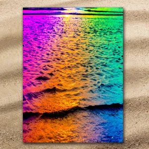 Rainbow Waves Extra Large Beach Towel