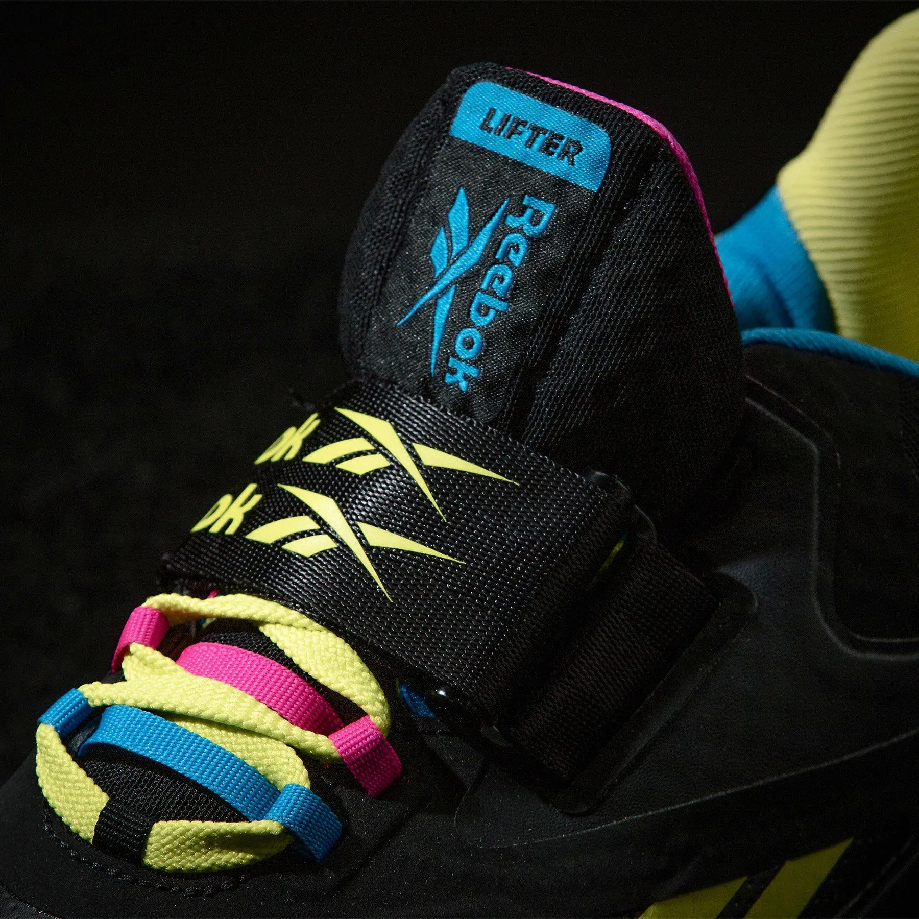 Reebok - Legacy Lifter II Shoes - Men's - BLACK/CHARTREUSE/PROUD PINK