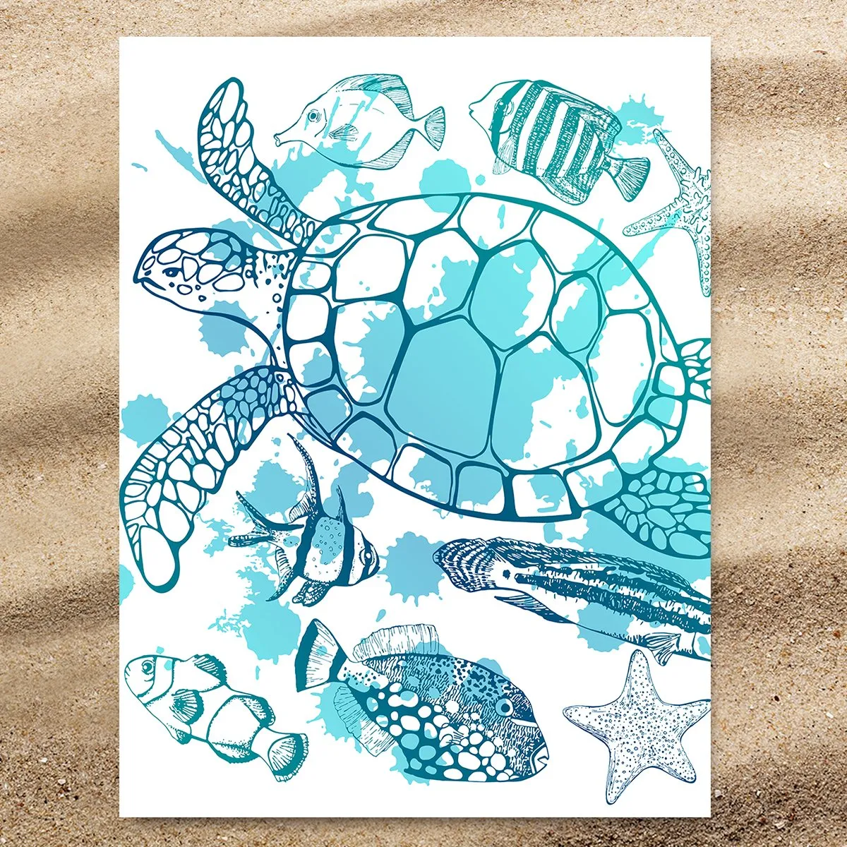 Sea Turtle Society Extra Large Towel