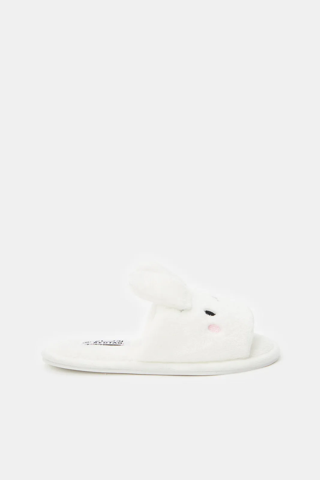 Senior Girls White Bunny Slippers