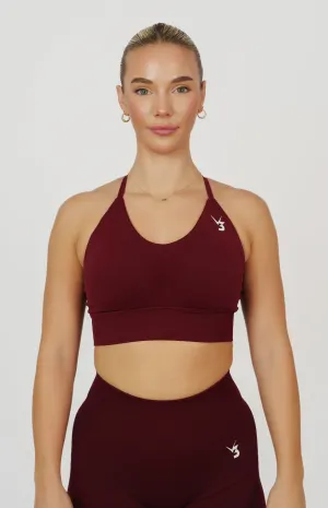 Tempo Seamless Multi-Way Sports Bra - Pomegranate Red