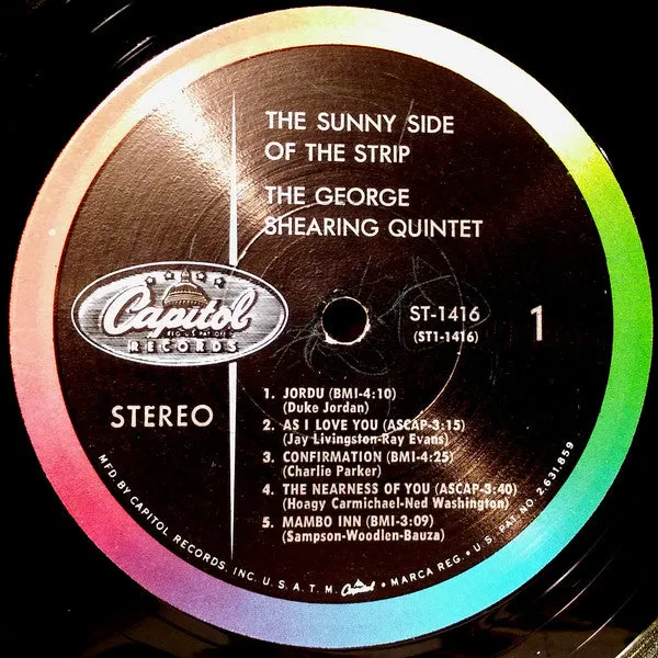 The George Shearing Quintet - On The Sunny Side Of The Strip (LP) (VG )