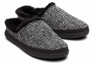 Toms Womens Sage Slippers Black Multi Cozy Sweater Knit