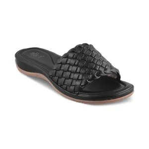 tresmode 231-NAPOLI BLACK SMART CASUAL FLATS EU/36 UK/3