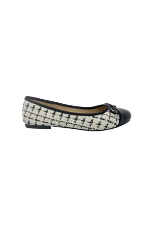 Tweed Ballet Flats - Ivory