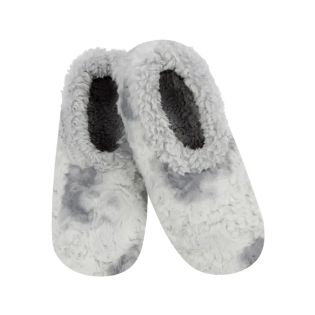 Watercolor Faux Fur Snoozies - Womens