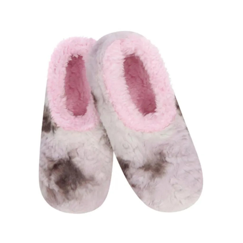 Watercolor Faux Fur Snoozies - Womens