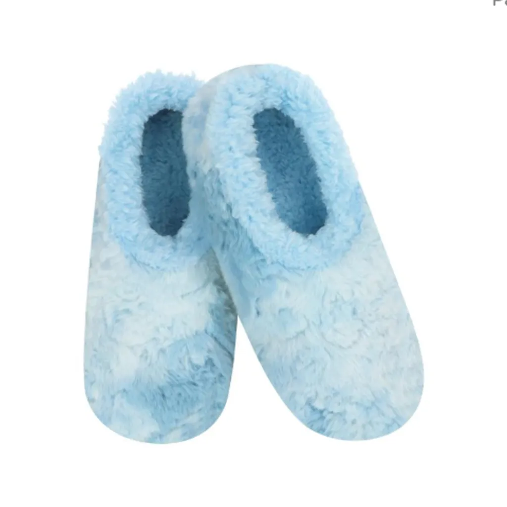 Watercolor Faux Fur Snoozies - Womens