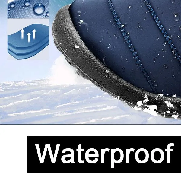 Waterproof fur lining snow boots non-slip warm snow boots for women