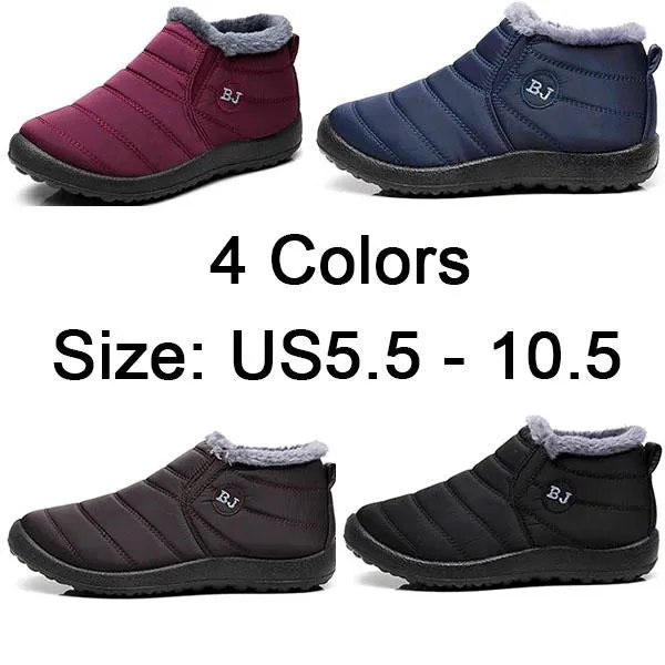 Waterproof fur lining snow boots non-slip warm snow boots for women