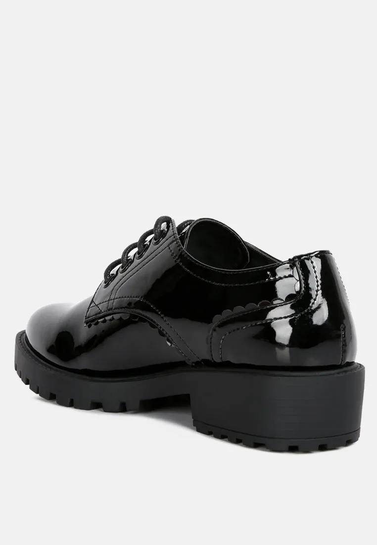 Whittle Patent Lace Up Derby Shoes