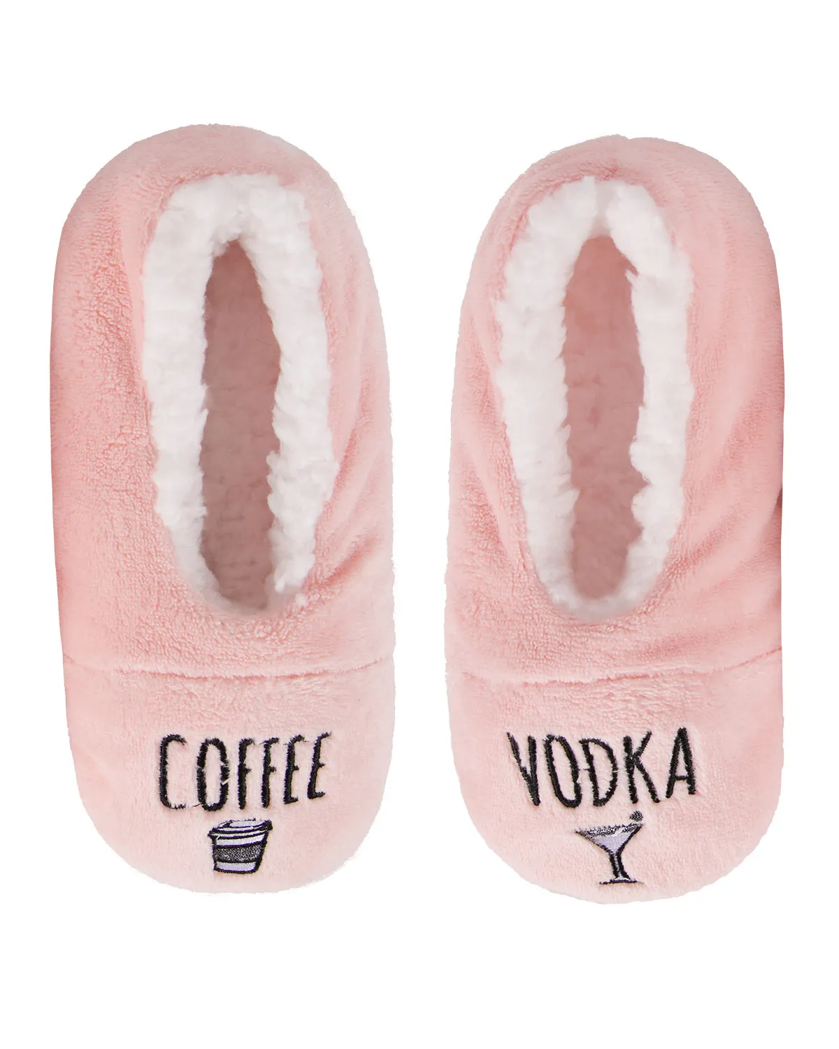 Women's Coffee & Vodka Sherpa Lined Slippers