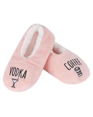 Women's Coffee & Vodka Sherpa Lined Slippers